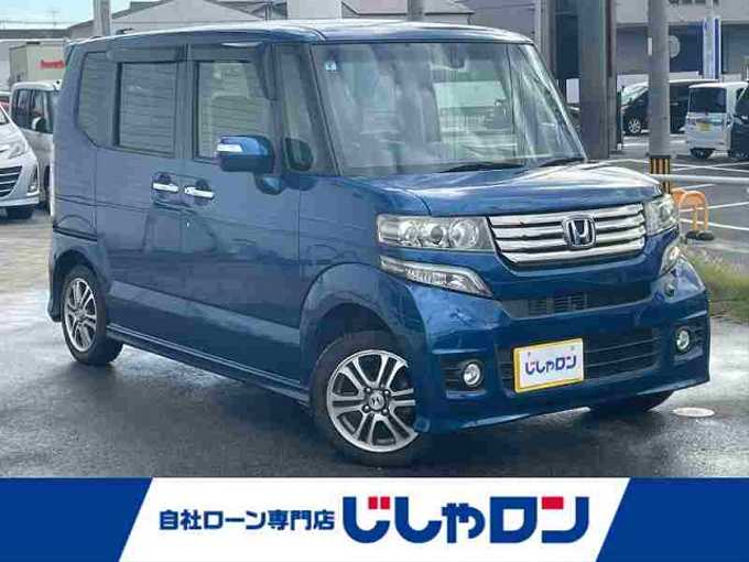 新着情報“Ｎ－ＢＯＸカスタム2トーンカラースタイル G特別仕様車ターボSSパッケージ”2014年式プレミアムダイナミックブルーパール入荷しました！