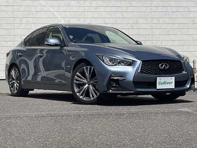 新着情報“スカイライン350GT FOUR ハイブリッド タイプSP”2018年式ハガネブルーM入荷しました！