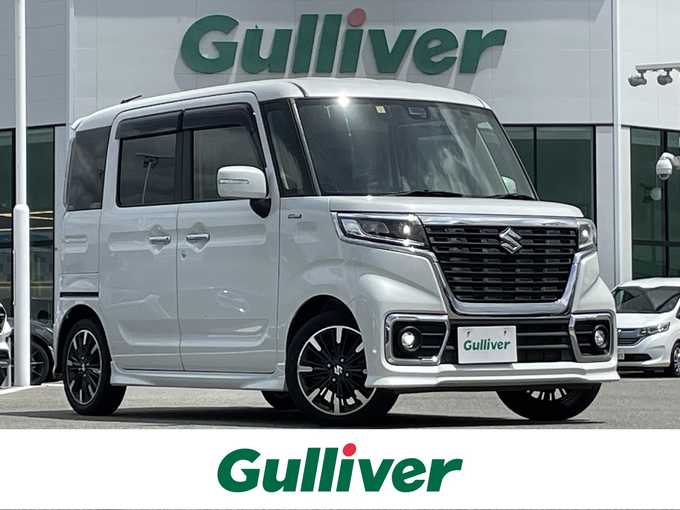 新着情報“スペーシアカスタムハイブリッドXS 衝突被害軽減ブレーキ非装着車”2018年式ピュアホワイトP入荷しました！