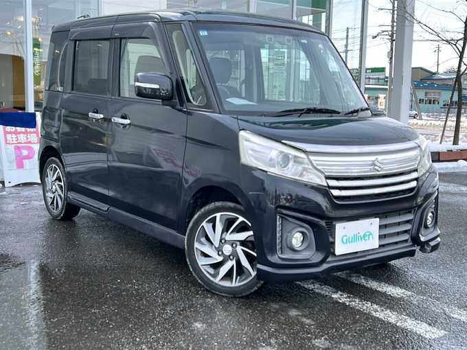 新着情報“スペーシアカスタムGSターボ デュアルカメラブレーキサポート装着車”2015年式ブルーイッシュブラックパール3入荷しました！