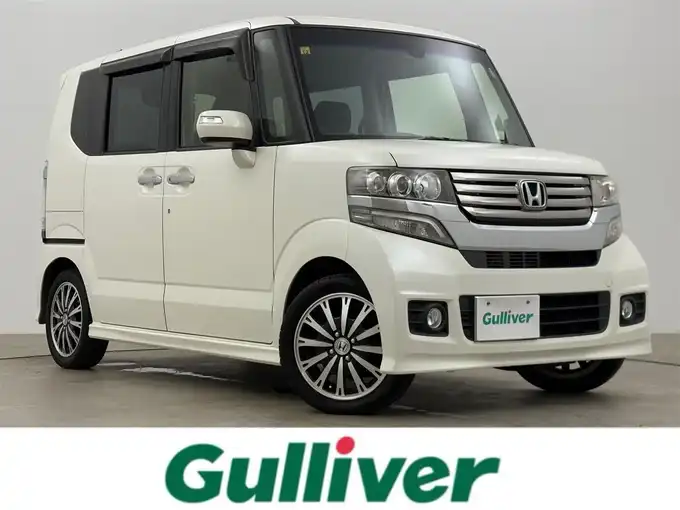 新着情報“Ｎ－ＢＯＸカスタム2トーンカラースタイル G特別仕様車ターボSSパッケージ”2014年式プレミアムホワイトパール入荷しました！