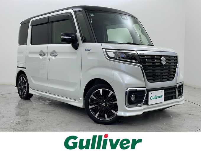 新着情報“スペーシアカスタムハイブリッドXSターボ 衝突被害軽減ブレーキ非装着車”2019年式ピュアホワイトパール/ブラック2トーン入荷しました！