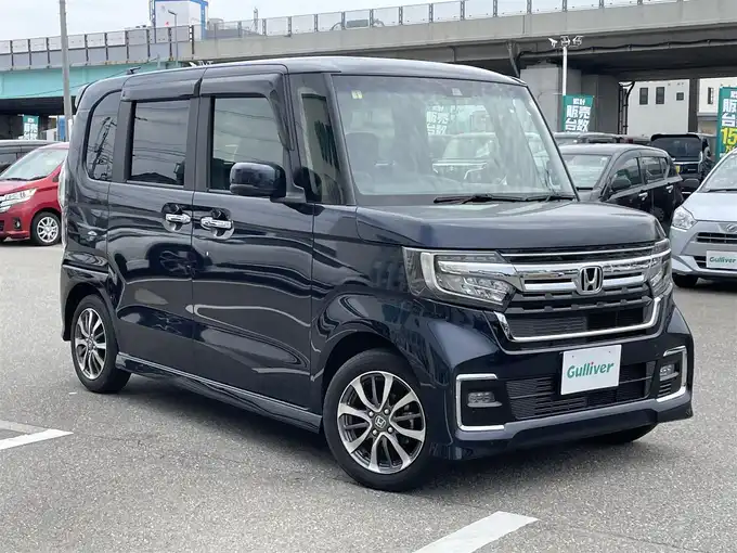 新着情報“Ｎ－ＢＯＸカスタムL”2021年式ミッドナイトブルービームM入荷しました！