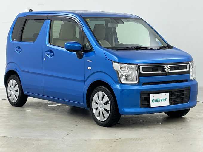 新着情報“ワゴンＲハイブリッドFX セーフティパッケージ装着車”2018年式ブリスクブルーM入荷しました！