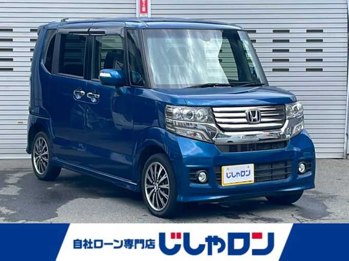 新着情報“Ｎ－ＢＯＸカスタム2トーンカラースタイル G特別仕様車ターボSSパッケージ”2014年式プレミアムダイナミックブルーパール入荷しました！