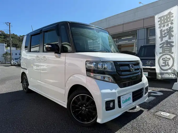 新着情報“Ｎ－ＢＯＸカスタム2トーンカラースタイル G特別仕様車ターボSSパッケージ”2016年式プレミアムホワイトパールⅡ入荷しました！