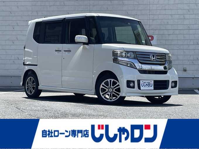 新着情報“Ｎ－ＢＯＸカスタム2トーンカラースタイル G特別仕様車ターボSSパッケージ”2014年式プレミアムホワイトパール入荷しました！