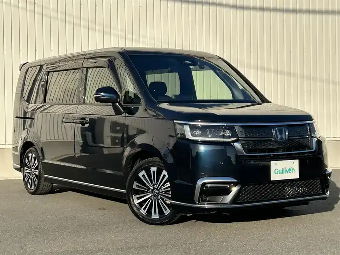 新着情報“ステップワゴンe:HEVスパーダ プレミアムライン”2022年式ミッドナイトブルービームM入荷しました！