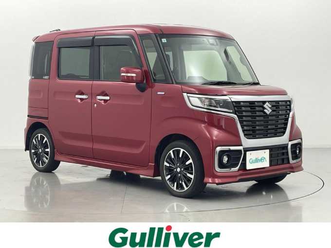 新着情報“スペーシアカスタムハイブリッドXS”2019年式フェニックスレッドパール入荷しました！