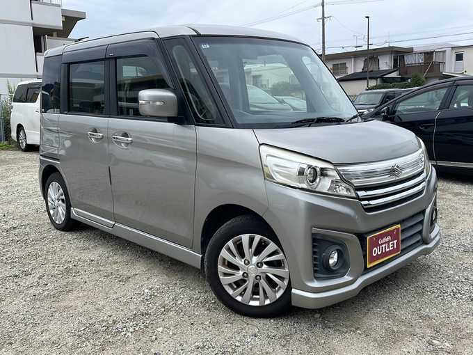 新着情報“スペーシアカスタムGS デュアルカメラブレーキサポート装着車”2015年式スチールシルバーM入荷しました！
