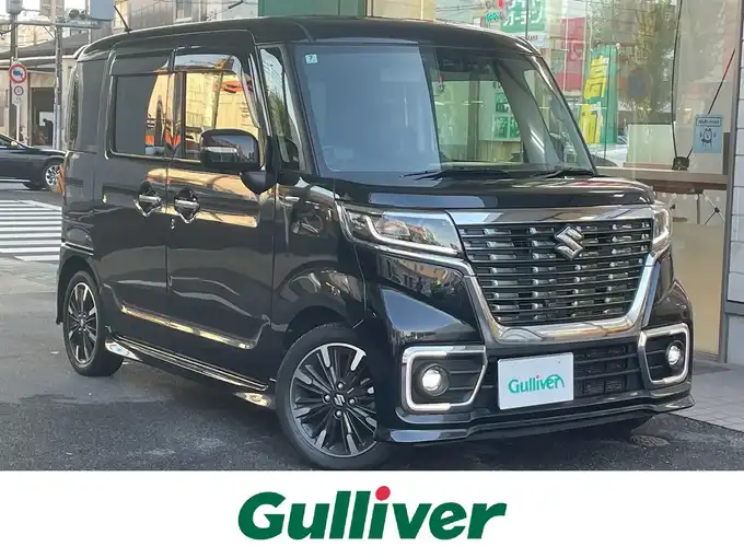 新着情報“スペーシアカスタムハイブリッドXSターボ 衝突被害軽減ブレーキ非装着車”2018年式ブルーイッシュブラックパール3入荷しました！