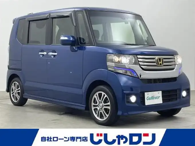 新着情報“Ｎ－ＢＯＸカスタムG特別仕様車SSパッケージ”2014年式プレミアムダイナミックブルーパール入荷しました！