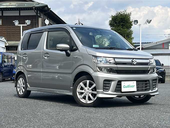 新着情報“ワゴンＲハイブリッドFZ セーフティパッケージ装着車”2019年式スチールシルバーM入荷しました！