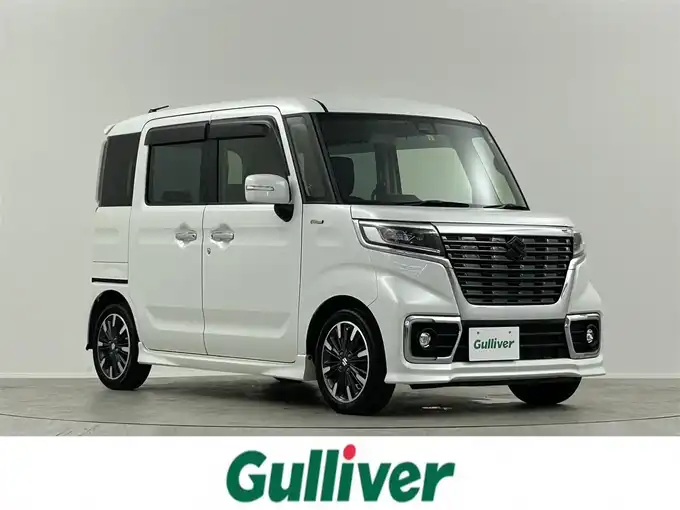 新着情報“スペーシアカスタムハイブリッドXSターボ”2018年式ピュアホワイトP入荷しました！