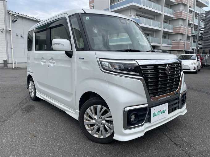 新着情報“スペーシアカスタムハイブリッドGS”2019年式ピュアホワイトP入荷しました！