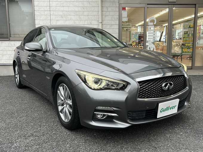 新着情報“スカイライン350GT FOUR ハイブリッド タイプP”2014年式ダークメタルグレー入荷しました！