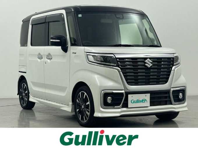 新着情報“スペーシアカスタムハイブリッドXS”2019年式ピュアホワイトパール/ブラック2トーン入荷しました！