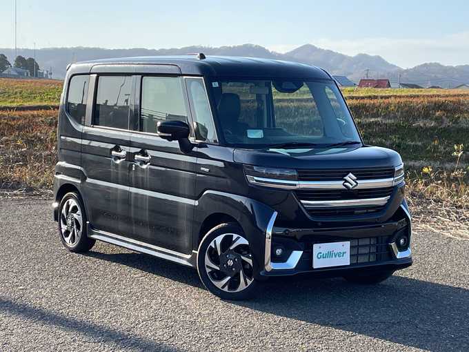 新着情報“スペーシアカスタムハイブリッドXS”2024年式ブルーイッシュブラックパール3入荷しました！