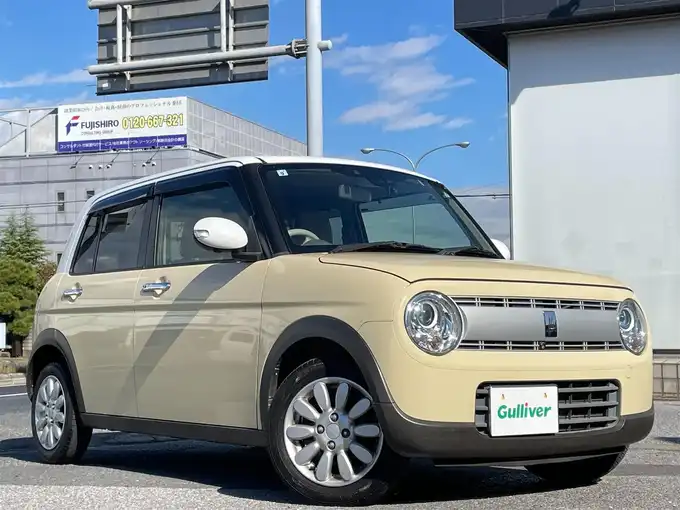 新着情報“アルトラパンX 全方位モニター付メモリーナビゲーション装着車”2015年式シフォンアイボリーメタリック入荷しました！