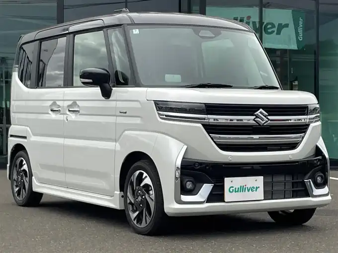 新着情報“スペーシアカスタムハイブリッドXS”2024年式ピュアホワイトパール/ブラック2トーン入荷しました！