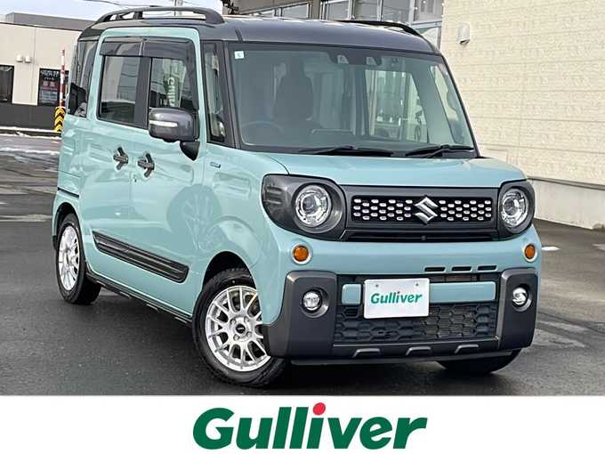 新着情報“スペーシアギアハイブリッドXZ”2021年式オフブルーメタリック/ガンメタリック2トーンルーフ入荷しました！