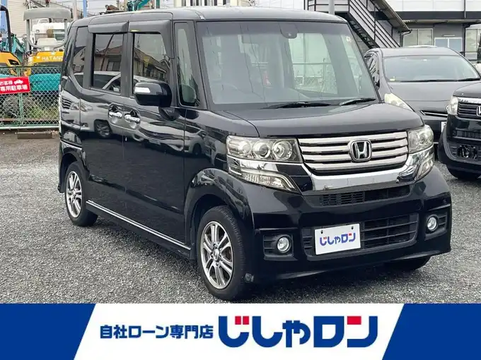 新着情報“Ｎ－ＢＯＸカスタム2トーンカラースタイル G特別仕様車ターボSSパッケージ”2014年式スマートブラック入荷しました！