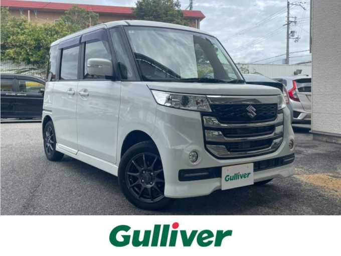 新着情報“スペーシアカスタムＺベースグレード デュアルカメラブレーキサポート装着車”2017年式クリスタルホワイトP入荷しました！