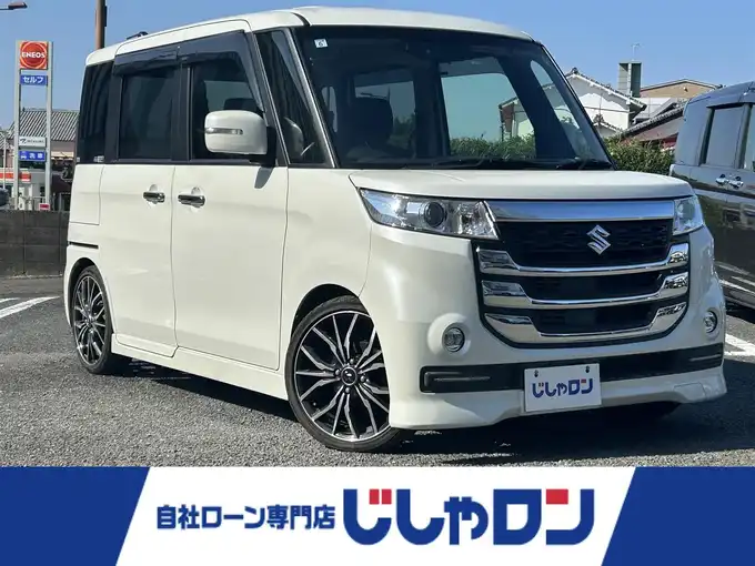 新着情報“スペーシアカスタムＺターボ デュアルカメラブレーキサポート ユーティリティーパッケージ装着車”2017年式ピュアホワイトP入荷しました！