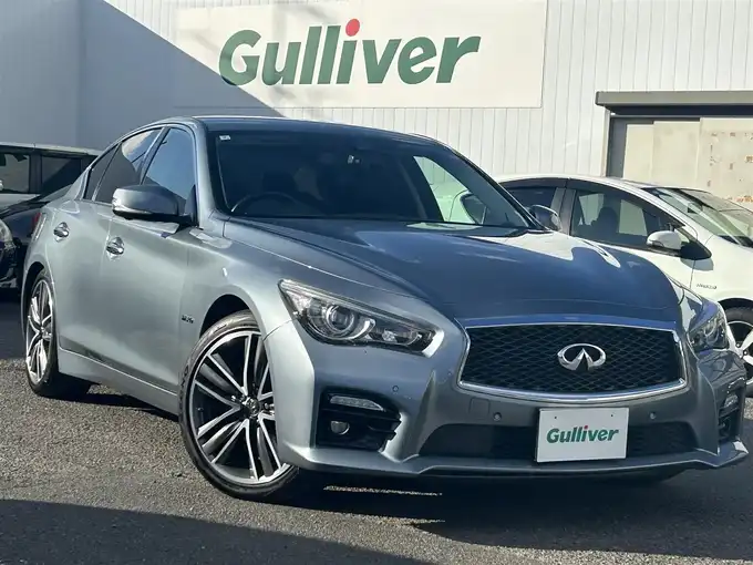 新着情報“スカイライン350GT FOUR ハイブリッド タイプSP”2014年式ハガネブルーM入荷しました！