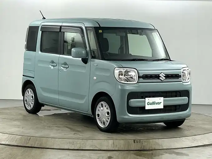 新着情報“スペーシアハイブリッドG 衝突被害軽減ブレーキ非装着車”2020年式オフブルーM入荷しました！