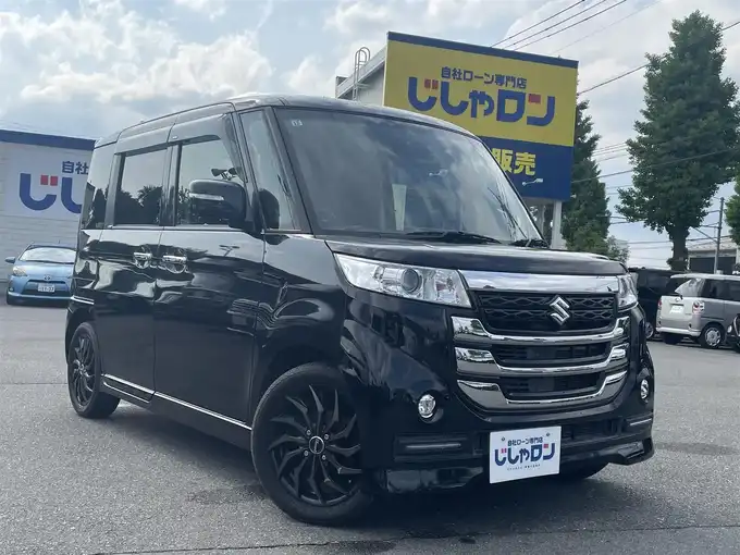 新着情報“スペーシアカスタムＺターボ ユーティリティーパッケージ装着車”2017年式ブルーイッシュブラックパール3入荷しました！