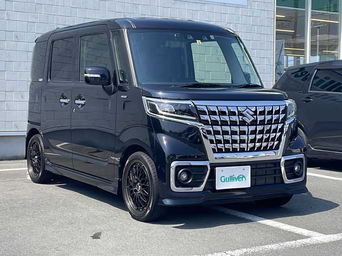 新着情報“スペーシアカスタムハイブリッドXSターボ”2023年式ブルーイッシュブラックパール3入荷しました！