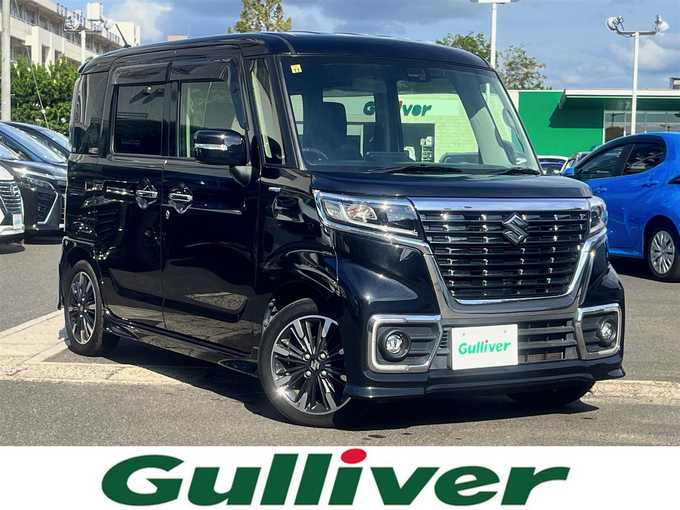 新着情報“スペーシアカスタムハイブリッドXS 衝突被害軽減ブレーキ非装着車”2018年式ブルーイッシュブラックパール3入荷しました！