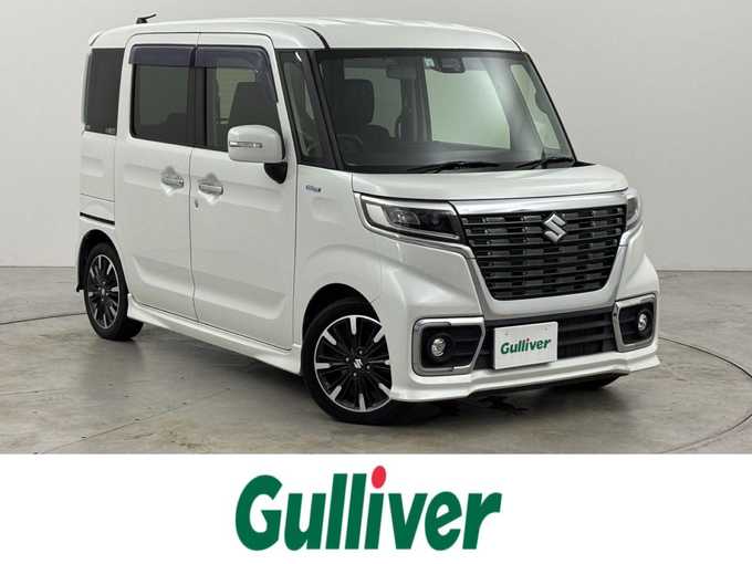 新着情報“スペーシアカスタムハイブリッドXSターボ 衝突被害軽減ブレーキ非装着車”2019年式ピュアホワイトP入荷しました！