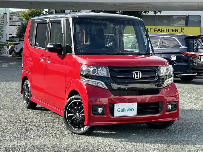 新着情報“Ｎ－ＢＯＸカスタム2トーンカラースタイル G・ターボLパッケージ”2015年式ミラノレッド入荷しました！