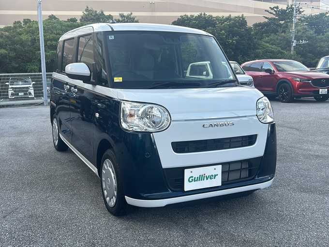 新着情報“ムーヴキャンバスストライプスX”2024年式シャイニングホワイトパール/レーザーブルークリスタルシャイン入荷しました！