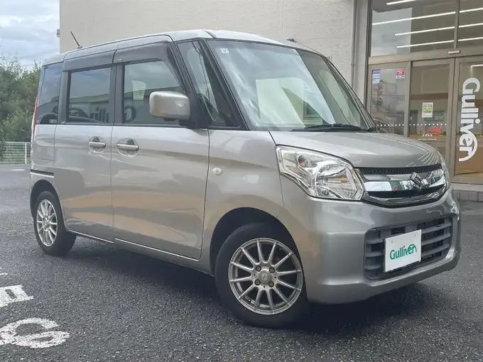 新着情報“スペーシアGリミテッド 全方位モニター付メモリーナビゲーション装着車”2017年式スチールシルバーM入荷しました！