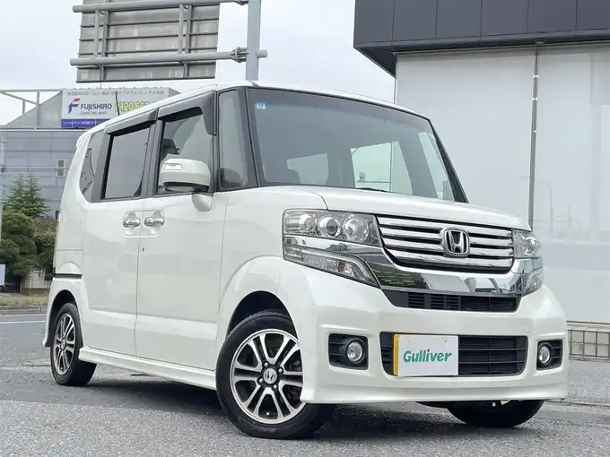 新着情報“Ｎ－ＢＯＸ＋カスタムG特別仕様車SSパッケージ”2013年式プレミアムホワイトパール入荷しました！