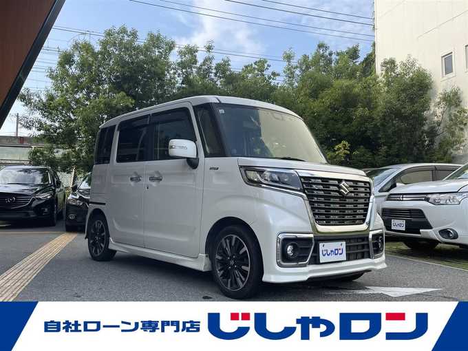 新着情報“スペーシアカスタムハイブリッドXSターボ”2019年式ピュアホワイトP入荷しました！
