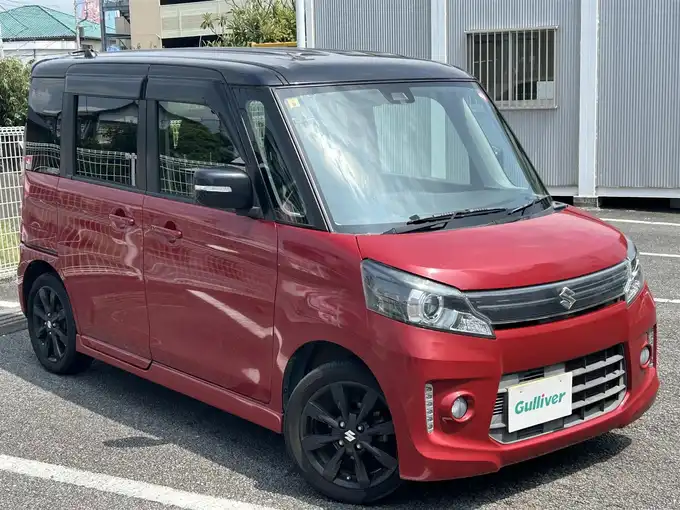 新着情報“スペーシアカスタムTS（レーダーブレーキサポート装着車）”2014年式フェニックスレッドパール/ブルーイッシュブラックパール入荷しました！