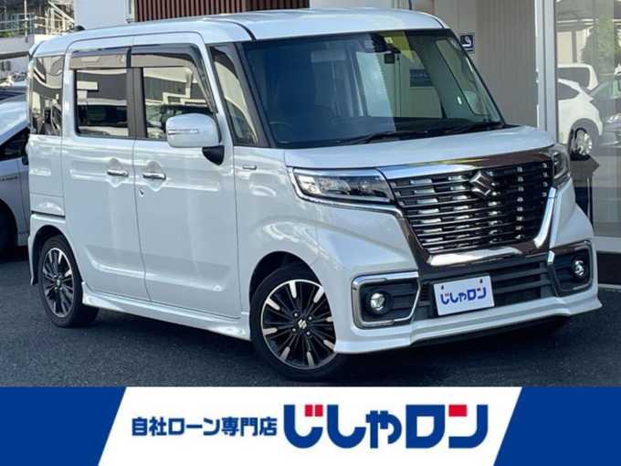 新着情報“スペーシアカスタムハイブリッドXS”2018年式ピュアホワイトP入荷しました！