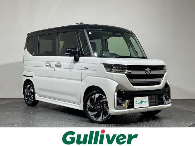 新着情報“スペーシアカスタムハイブリッドXS”2025年式ピュアホワイトパール/ブラック2トーン入荷しました！