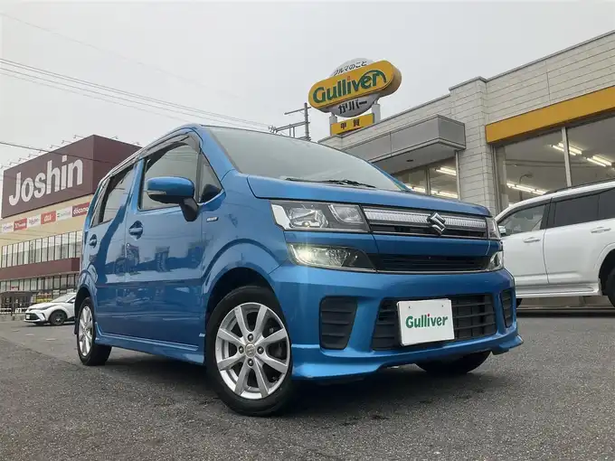 新着情報“ワゴンＲハイブリッドFZ セーフティパッケージ装着車”2018年式ブリスクブルーM入荷しました！
