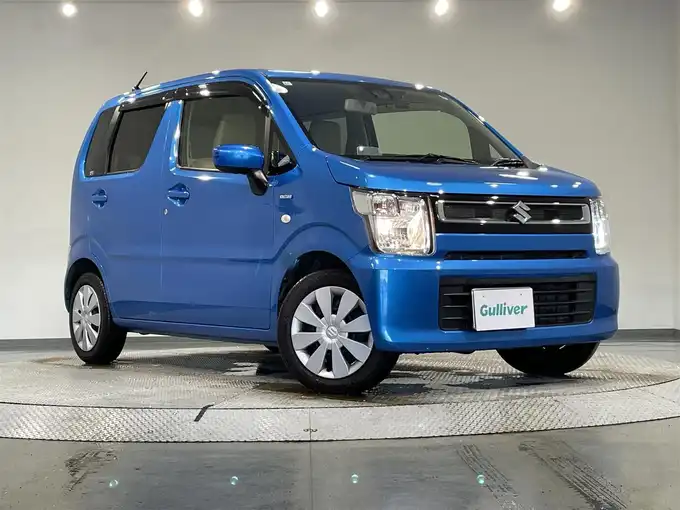 新着情報“ワゴンＲハイブリッドFX セーフティパッケージ装着車”2019年式ブリスクブルーM入荷しました！