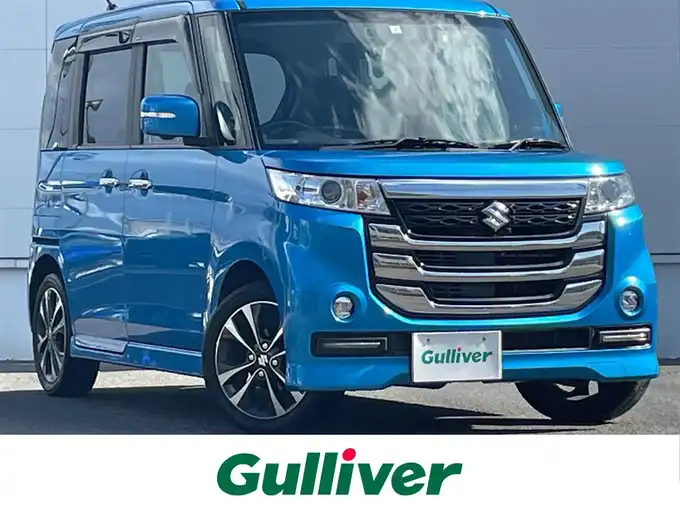 新着情報“スペーシアカスタムＺターボ デュアルカメラブレーキサポート装着車”2017年式ブリスクブルーM入荷しました！