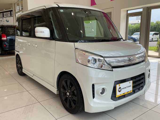 新着情報“スペーシアカスタムXS（レーダーブレーキサポート装着車）”2014年式パールホワイト入荷しました！