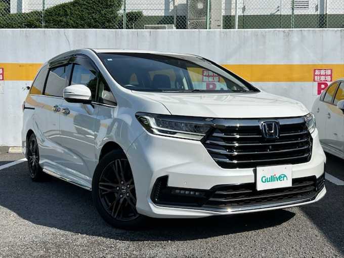 新着情報“オデッセイハイブリッドe:HEVアブソルート・EX”2021年式プラチナホワイトパール入荷しました！