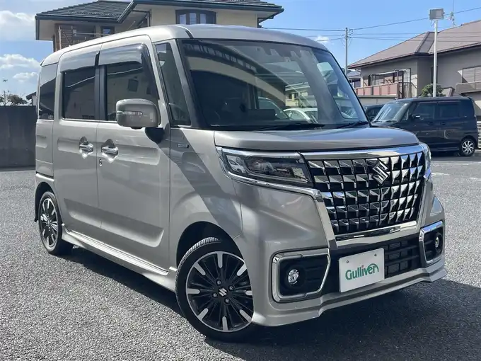 新着情報“スペーシアカスタムハイブリッドXS”2023年式スチールシルバーM入荷しました！