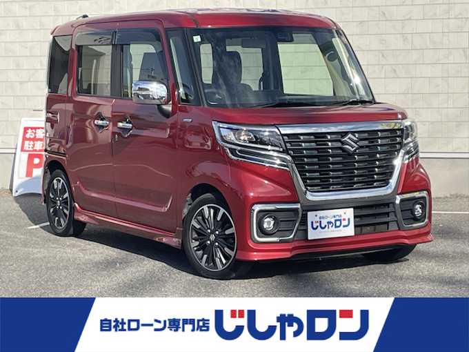 新着情報“スペーシアカスタムハイブリッドXSターボ”2019年式フェニックスレッドパール入荷しました！