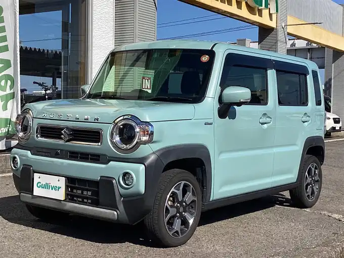 新着情報“ハスラーハイブリッドX”2021年式オフブルーM入荷しました！